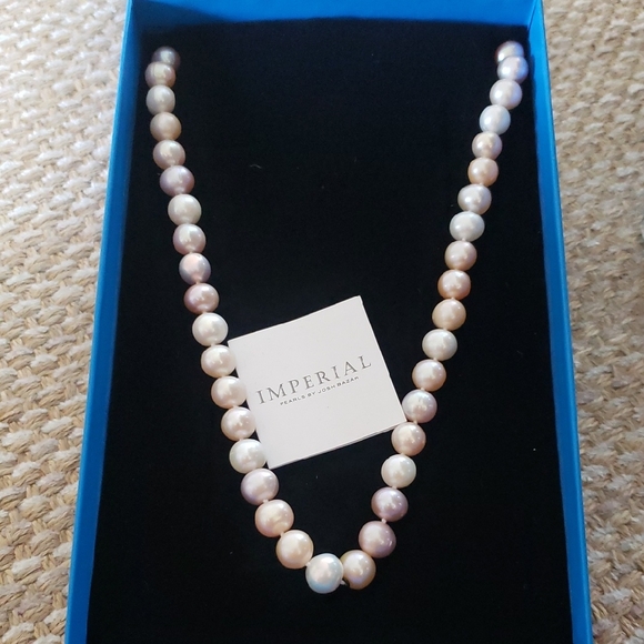 Imperial Pearl's by Josh Bazar Necklace - Pink and White - Picture 1 of 5